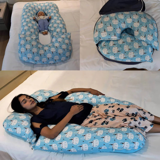 3-in-1 Hoopa Pregnancy pillow | Feeding pillow | Infant guard | Body pillow