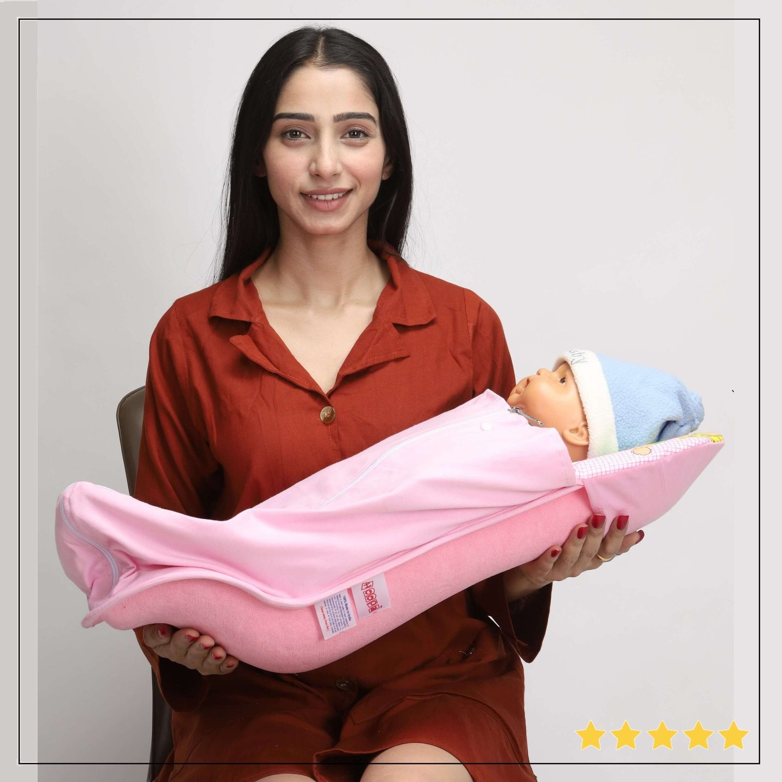 2-in-1 Infant Carrier | Feeding Pillow Chain Nest