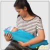 2-in-1 Infant Carrier | Feeding Pillow Button Nest - Turquoise Blue